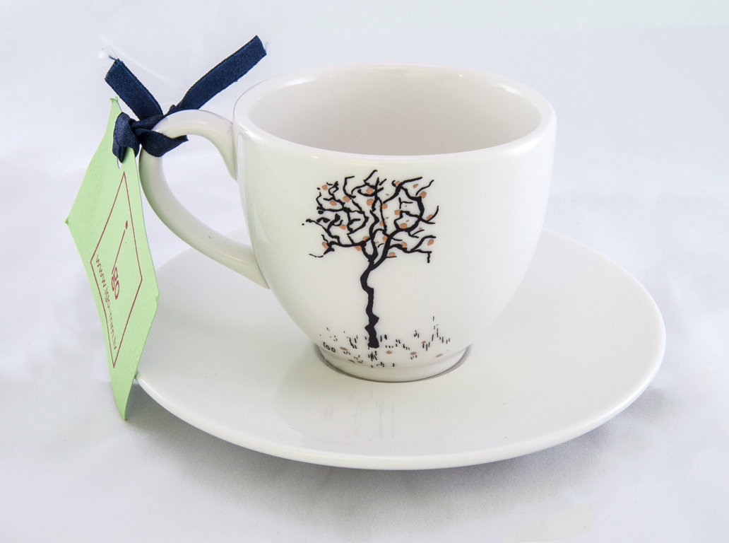 Cup and saucer "Apple Tree with Apples"