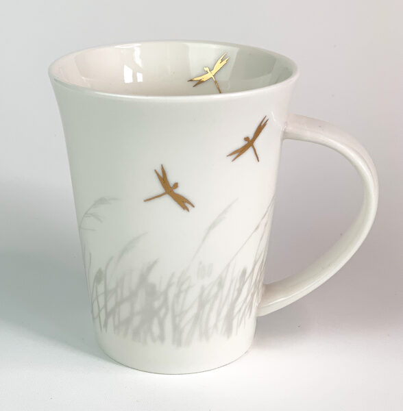 Mug "Silver Grass with a Dragonfly"